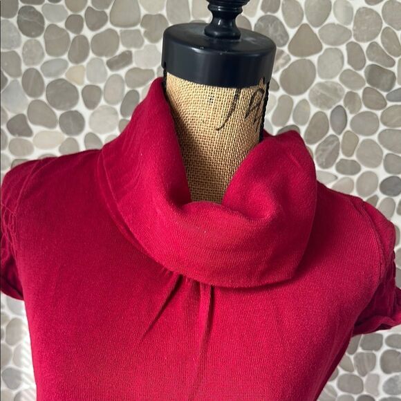 Sweater Project Red Cowl Neck Sweater with Short Sleeves - Picture 2 of 5